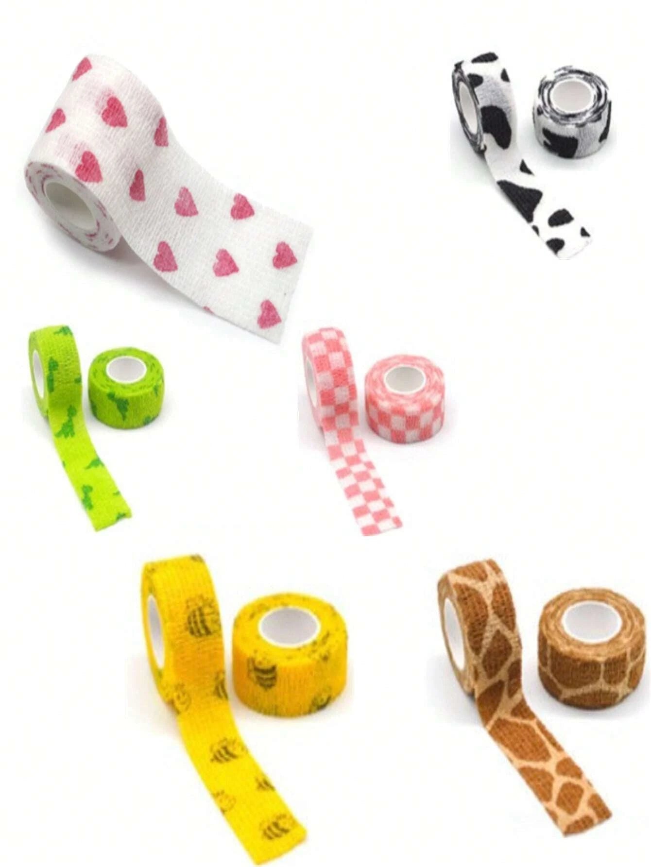 Paw Print Random Pet Bandage For Dog And Cat For Prevent Licking 6pcs