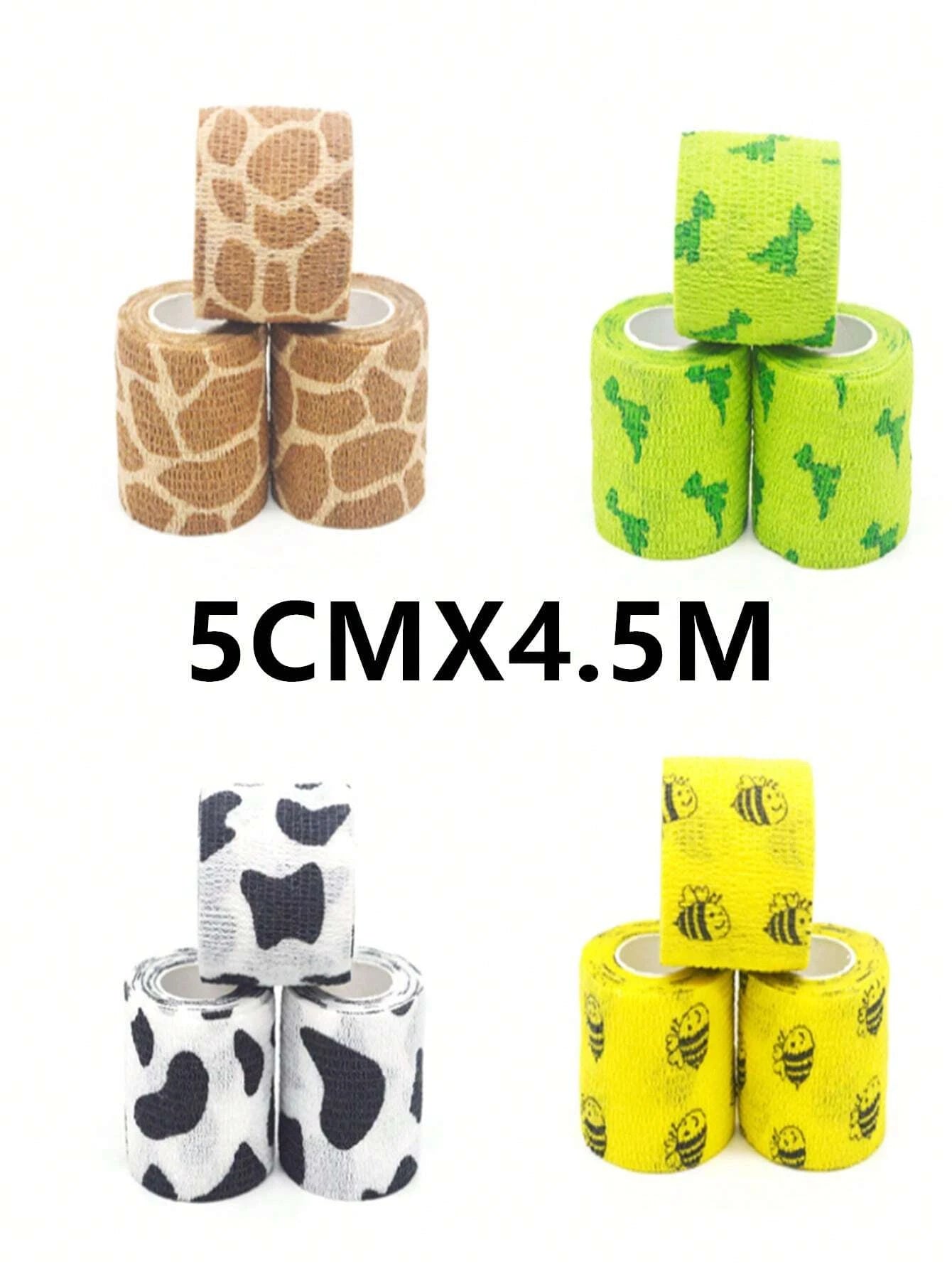 Paw Print Random Pet Bandage For Dog And Cat For Prevent Licking 6pcs