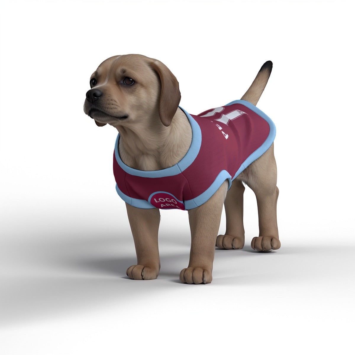 West Ham United FC - Personalised Pet Tank Top 24/25 with original FC logo (Dog Football Costume and Cat Football Costume Gift)