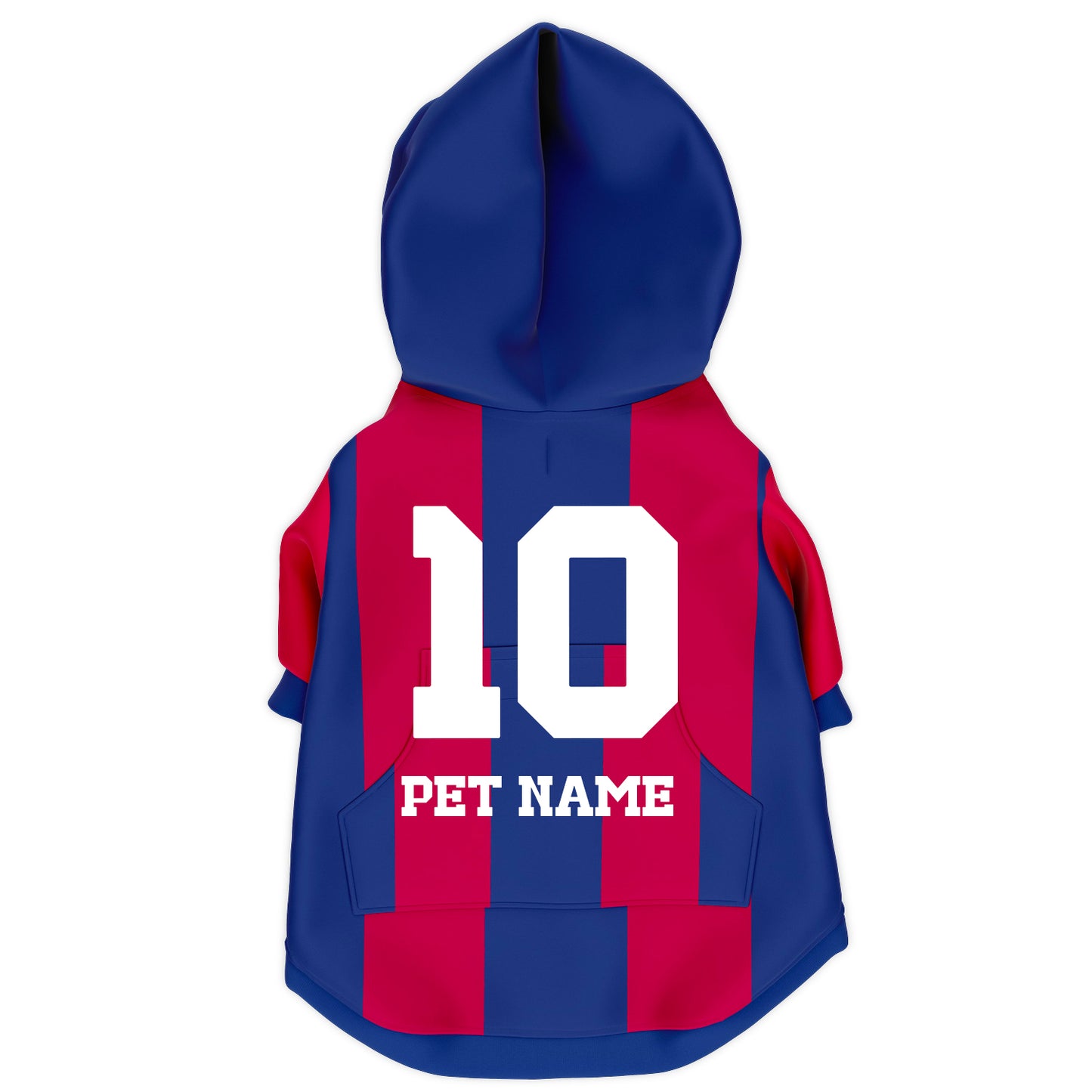 Barcelona FC 25/26 - Personalised Football Hoodie for Dog and Cat Costume (with FC logo option)