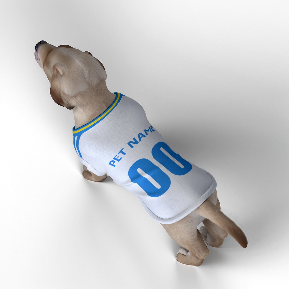 Leeds United FC 24/25 Personalised Pet Tank Top with original FC logo (Dog Football Costume and Cat Football Costume Gift) (Copy)