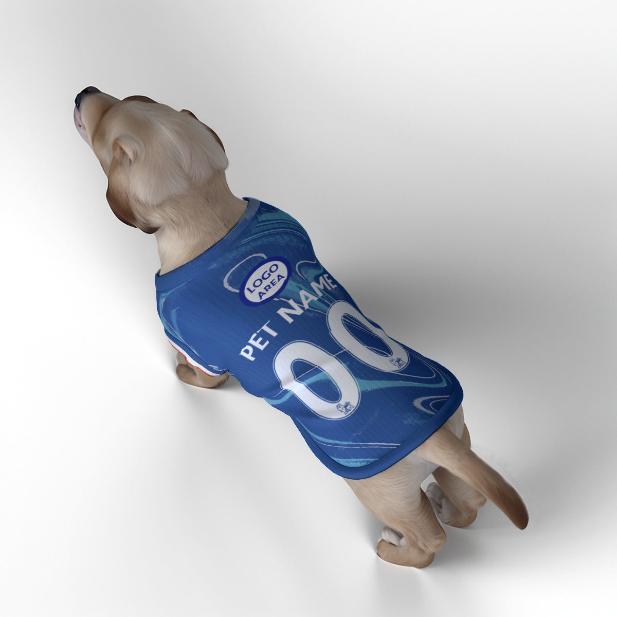 Chelsea Kit FC 24/25 - Personalised Football Tank Top for Dog and Cat Costume (with real FC logo option)