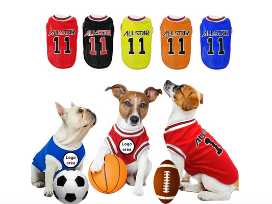 Customised Pet Tank Top for Any Sport team: Football team, Rugby team, Soccer team,... (Dog Sport Costume and Cat Sport Costume)