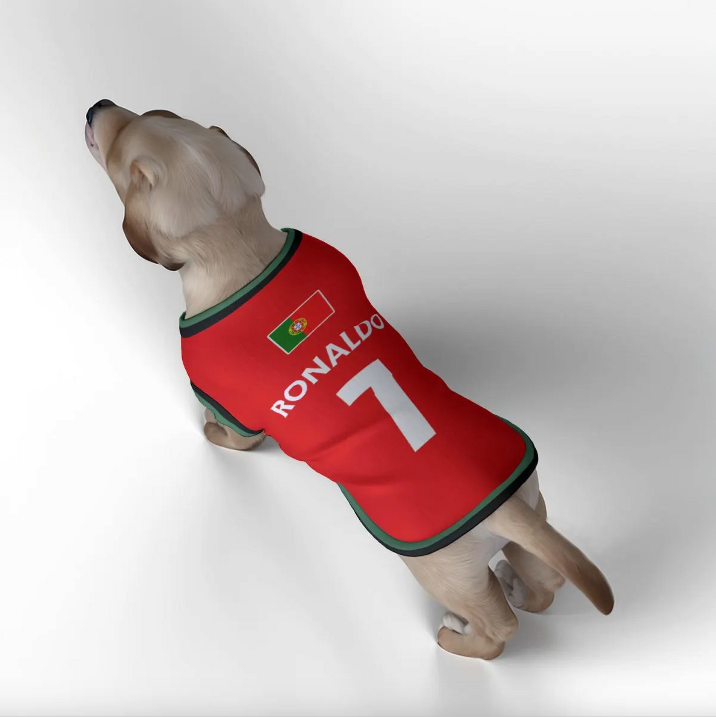 Portugal Home Kit 24/25 - Personalised Football Tank Top for Dog and Cat Costume (with real FC logo option)