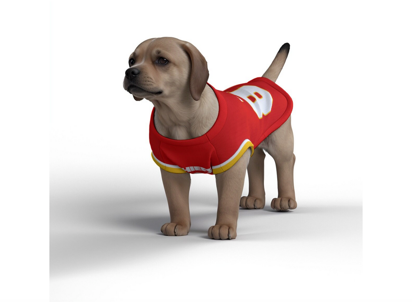 Kansas City Chiefs Dog Jersey - Personalised American Football Tank Top for Dog and Cat Costume (with real FC logo option)