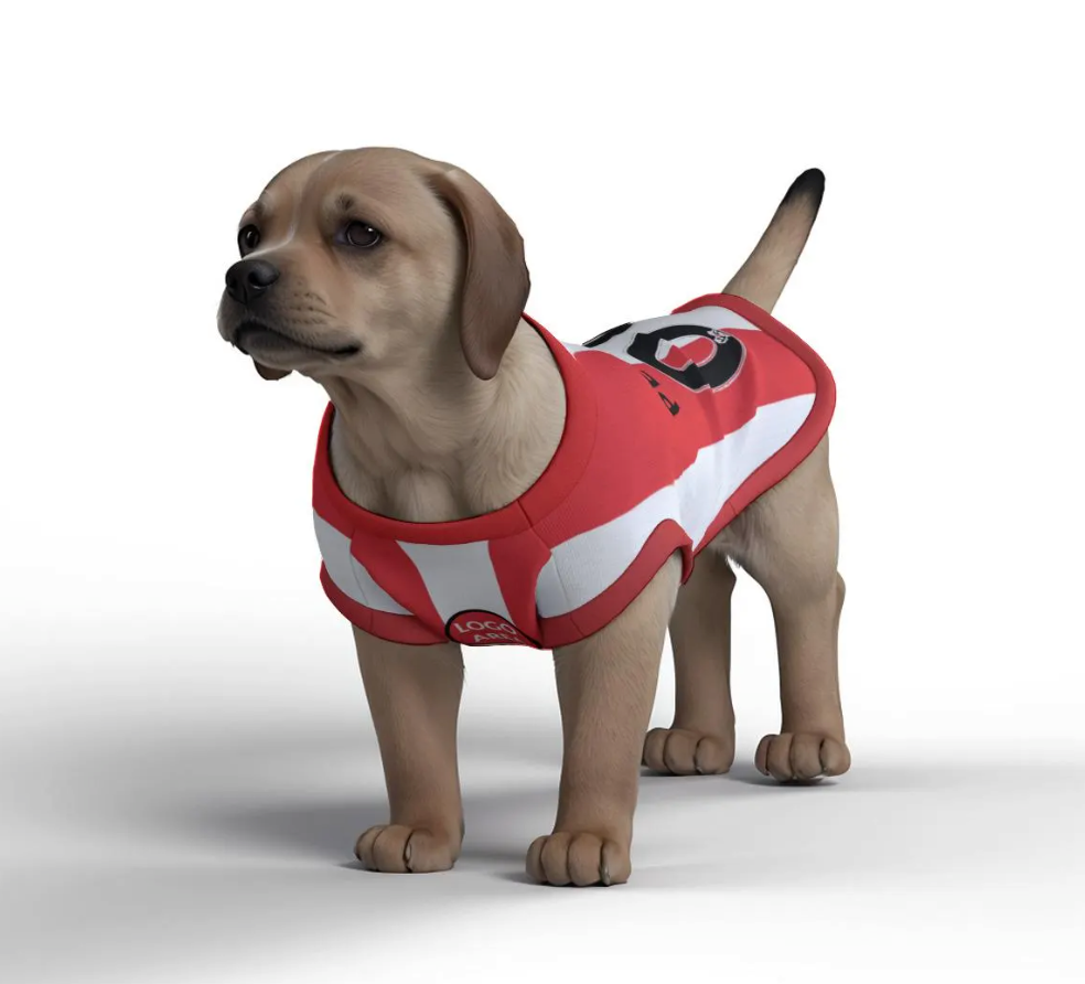 Sunderland A.F.C 25/26 Personalised Football Tank Top for Dog and Cat (with real FC logo option)