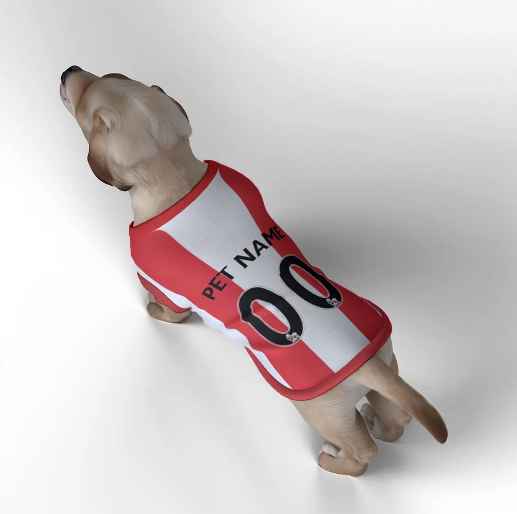 Sunderland A.F.C 25/26 Personalised Football Tank Top for Dog and Cat (with real FC logo option)