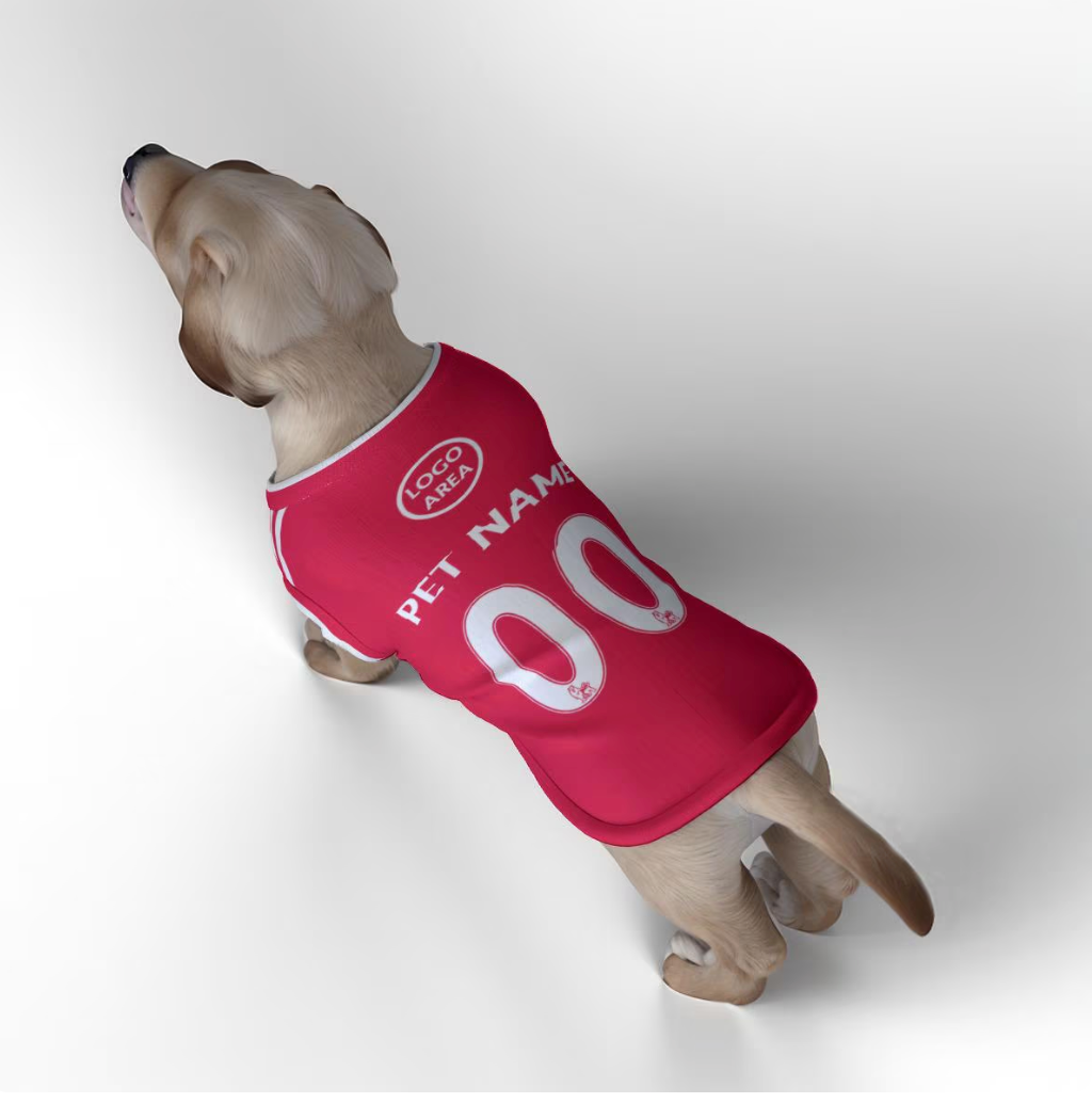 Liverpool FC 25/26 - Personalised Football Tank Top for Dog and Cat Costume (with real FC logo option)