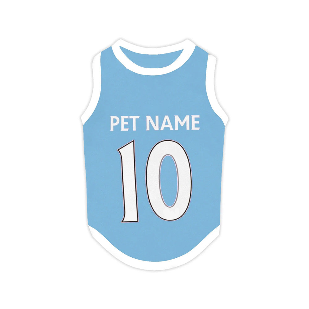 Manchester City FC 24/25 - Personalised Football Tank Top for Dog and Cat Costume (with original logo option)
