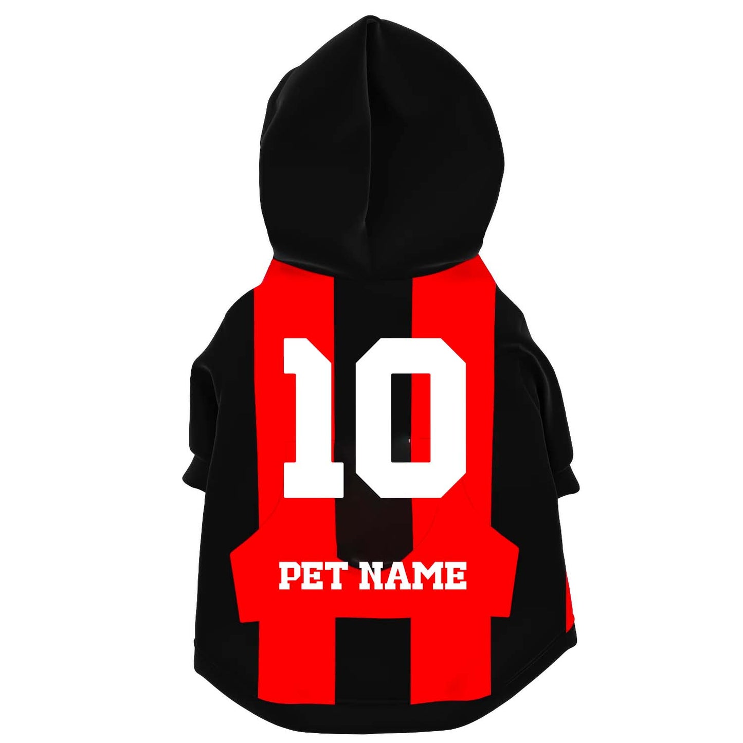 AC Milan FC 24/25 - Personalised Football Hoodie for Dog and Cat Costume (with FC logo option)