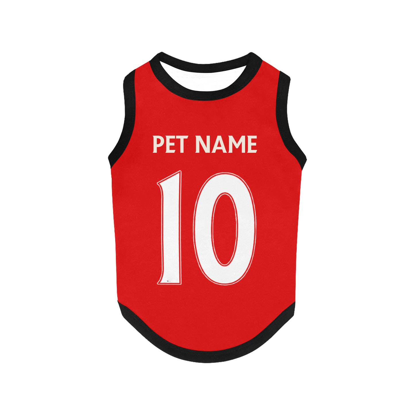 Man United FC 24/25 - Personalised Football Tank Top for Dog and Cat Costume (with real FC logo option)