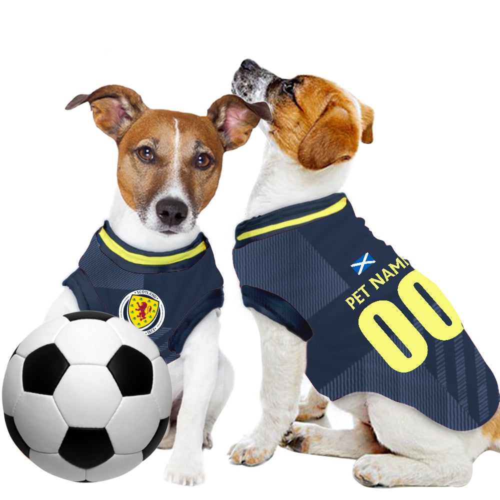 Scotland Football Home Kit 25/26 - Personalised Football Tank Top for Dog and Cat Costume (with real FC logo option)