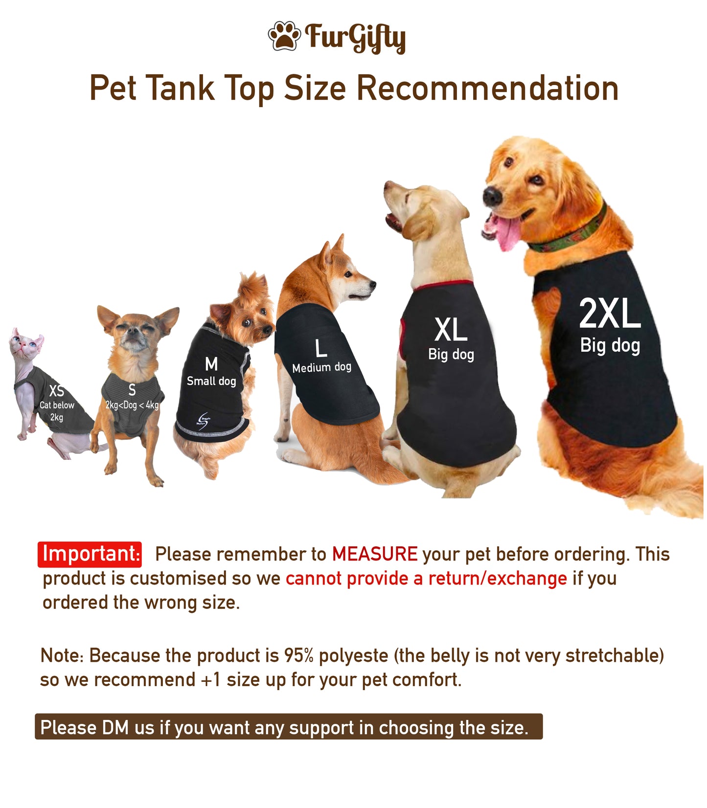 Customised Pet Tank Top for Any Sport team: Football team, Rugby team, Soccer team,... (Dog Sport Costume and Cat Sport Costume)