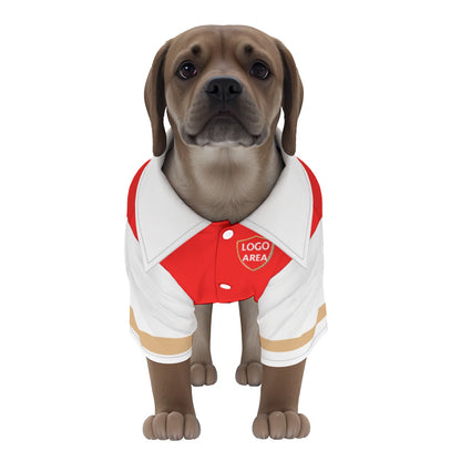 Arsenal FC 24/25 - Personalised Football Jersey Shirt for Dog and Cat Costume (with FC logo option)