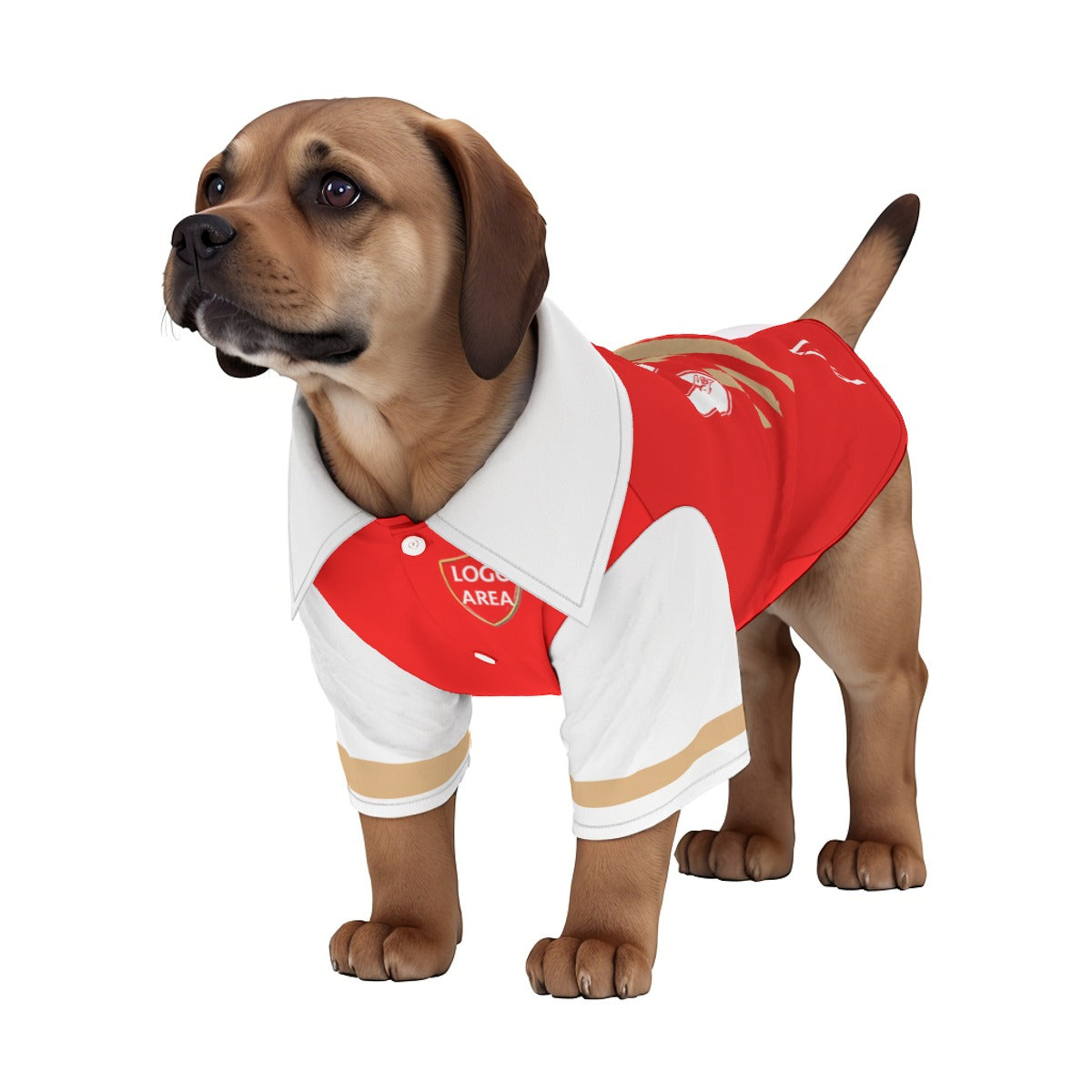 Arsenal FC 24/25 - Personalised Football Jersey Shirt for Dog and Cat Costume (with FC logo option)