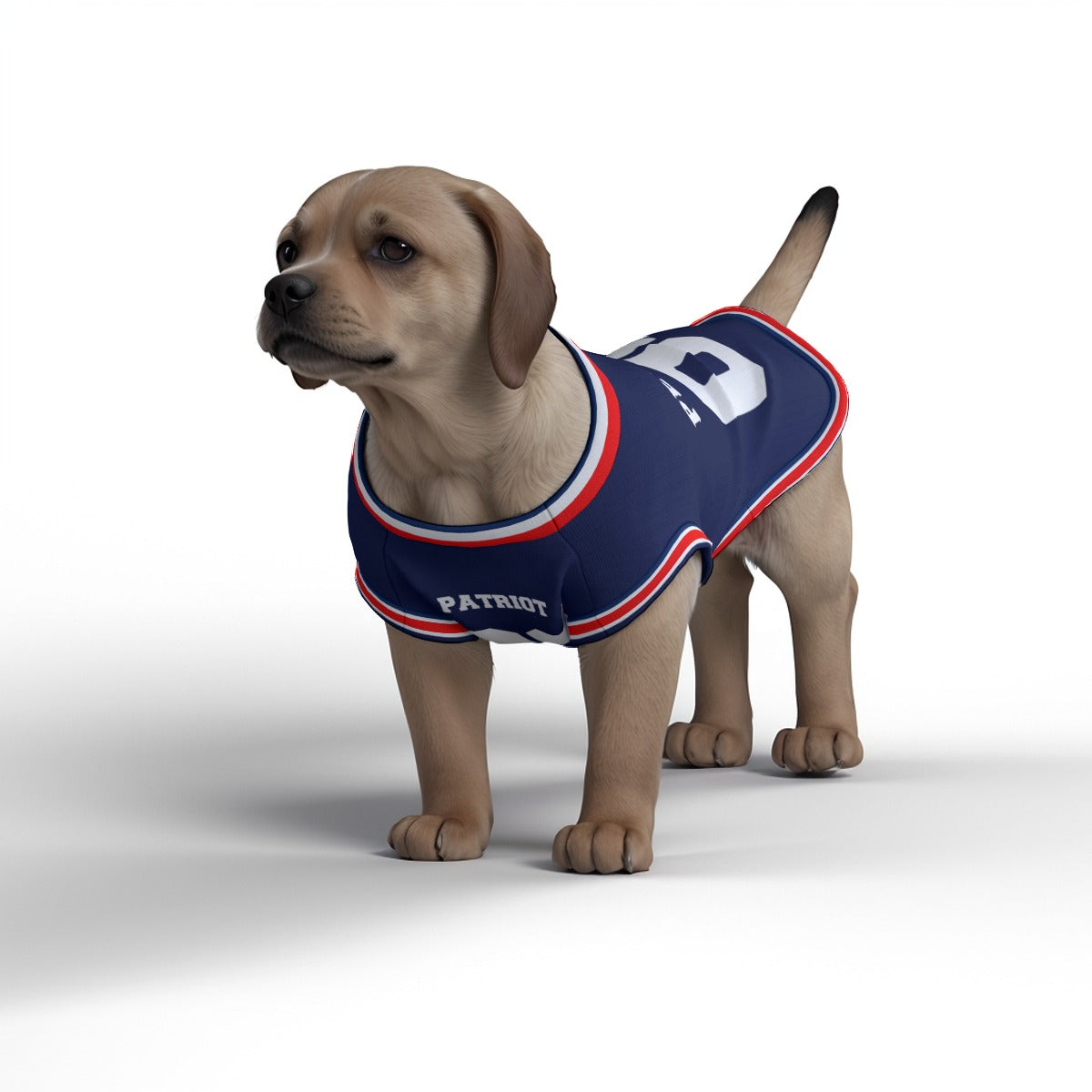 New England Patriots Dog Jersey Personalised American Football Tank Top for Dog and Cat Costume (with real FC logo option)