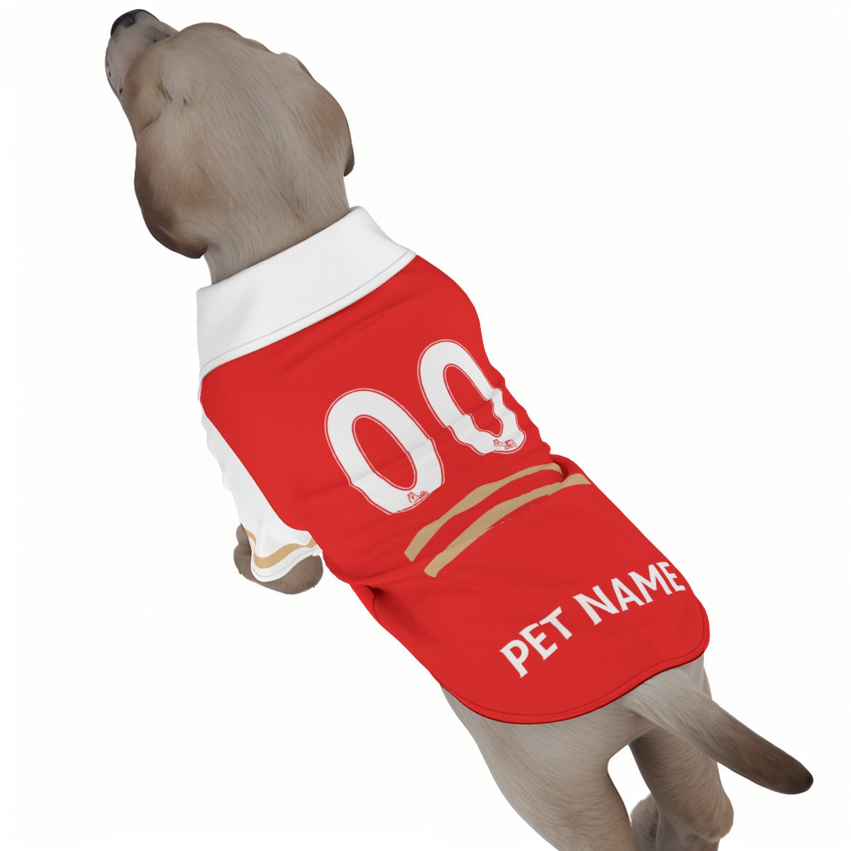 Arsenal FC 24/25 - Personalised Football Jersey Shirt for Dog and Cat Costume (with FC logo option)