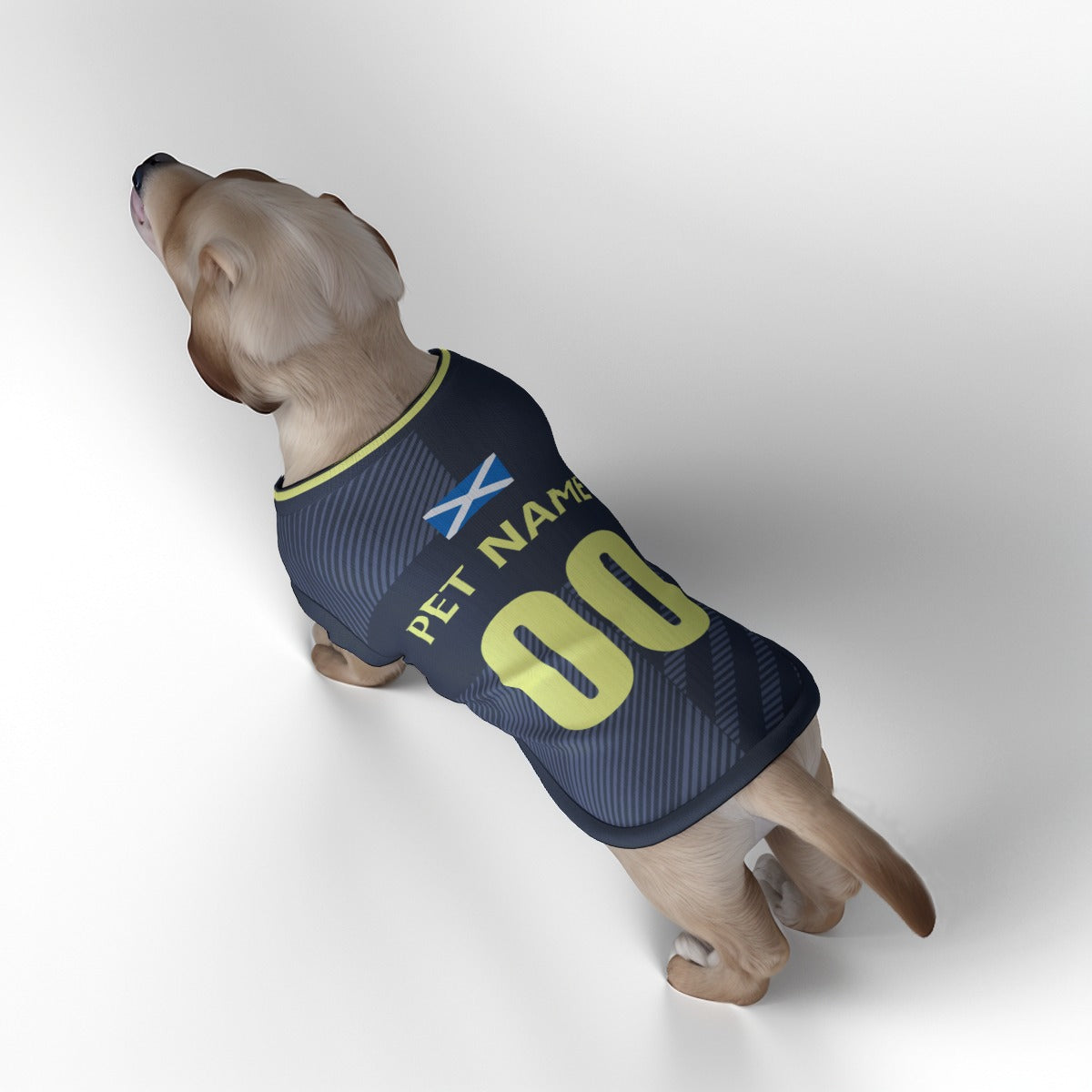 Scotland Home Kit Euro 2024 - Personalised Football Tank Top for Dog and Cat Costume (with real FC logo option)