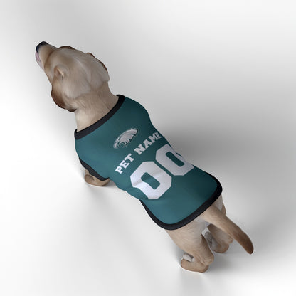 Philadelphia Eagles Dog Jersey - Personalised American Football Tank Top for Dog and Cat Costume (with real FC logo option)