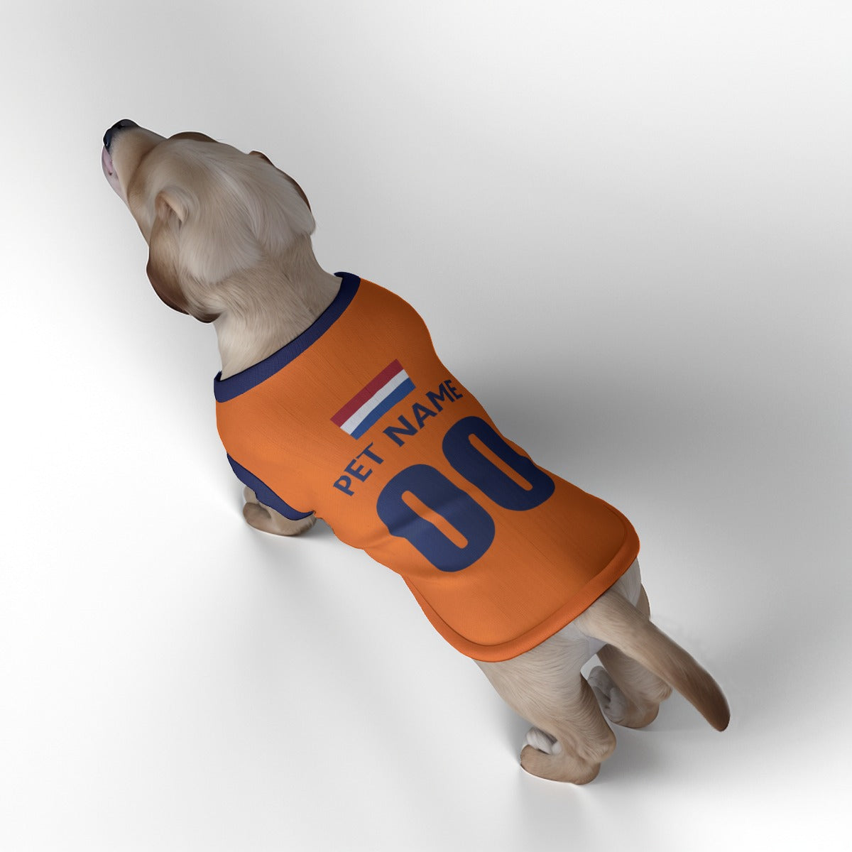 Netherlands Home Kit 24/25 - Personalised Football Tank Top for Dog and Cat Costume (with real FC logo option)