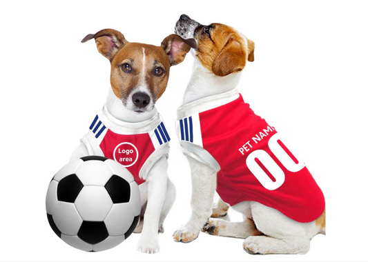 Arsenal New Kits 24/25 Personalised Pet Tank Top FC with original FC logo (Dog Football Costume and Cat Football Costume Gift)