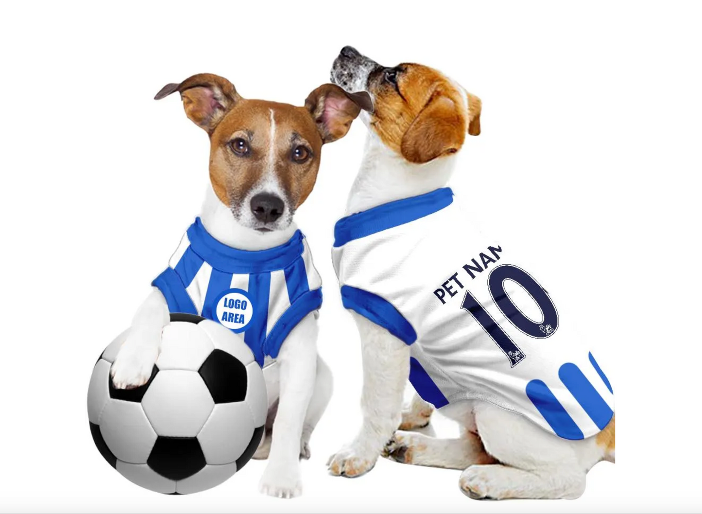 Brighton & Hove Albion FC - Personalised Pet Tank Top 24/25 with original FC logo (Dog Football Costume and Cat Football Costume Gift)