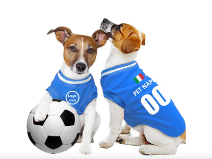 Italy Home Kit 24/25 - Personalised Football Tank Top for Dog and Cat Costume (with real FC logo option)