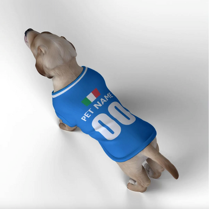 Italy Home Kit 24/25 - Personalised Football Tank Top for Dog and Cat Costume (with real FC logo option)