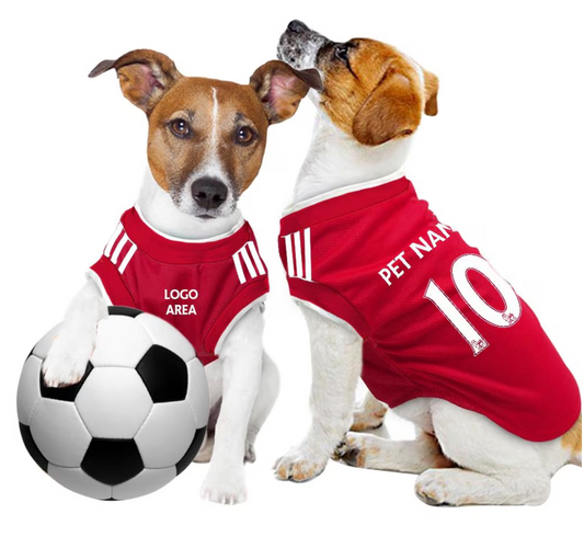 Liverpool FC 25/26 - Personalised Football Tank Top for Dog and Cat Costume (with real FC logo option)