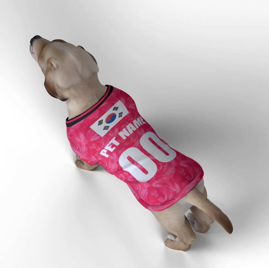 South Korea Football Home Kit 25/26 - Personalised Football Tank Top for Dog and Cat Costume (with real FC logo option)