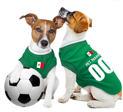 Mexico Football Home Kit 25/26 - Personalised Football Tank Top for Dog and Cat Costume (with real FC logo option)