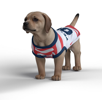 USA Football Home Kit 25/26 - Personalised Football Tank Top for Dog and Cat Costume (with real FC logo option)