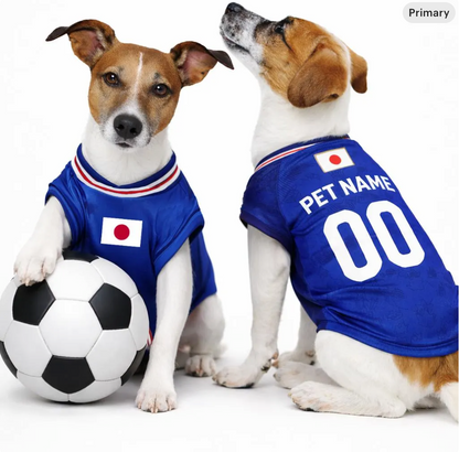 Japan Football Home Kit 25/26 - Personalised Football Tank Top for Dog and Cat Costume (with real FC logo option)