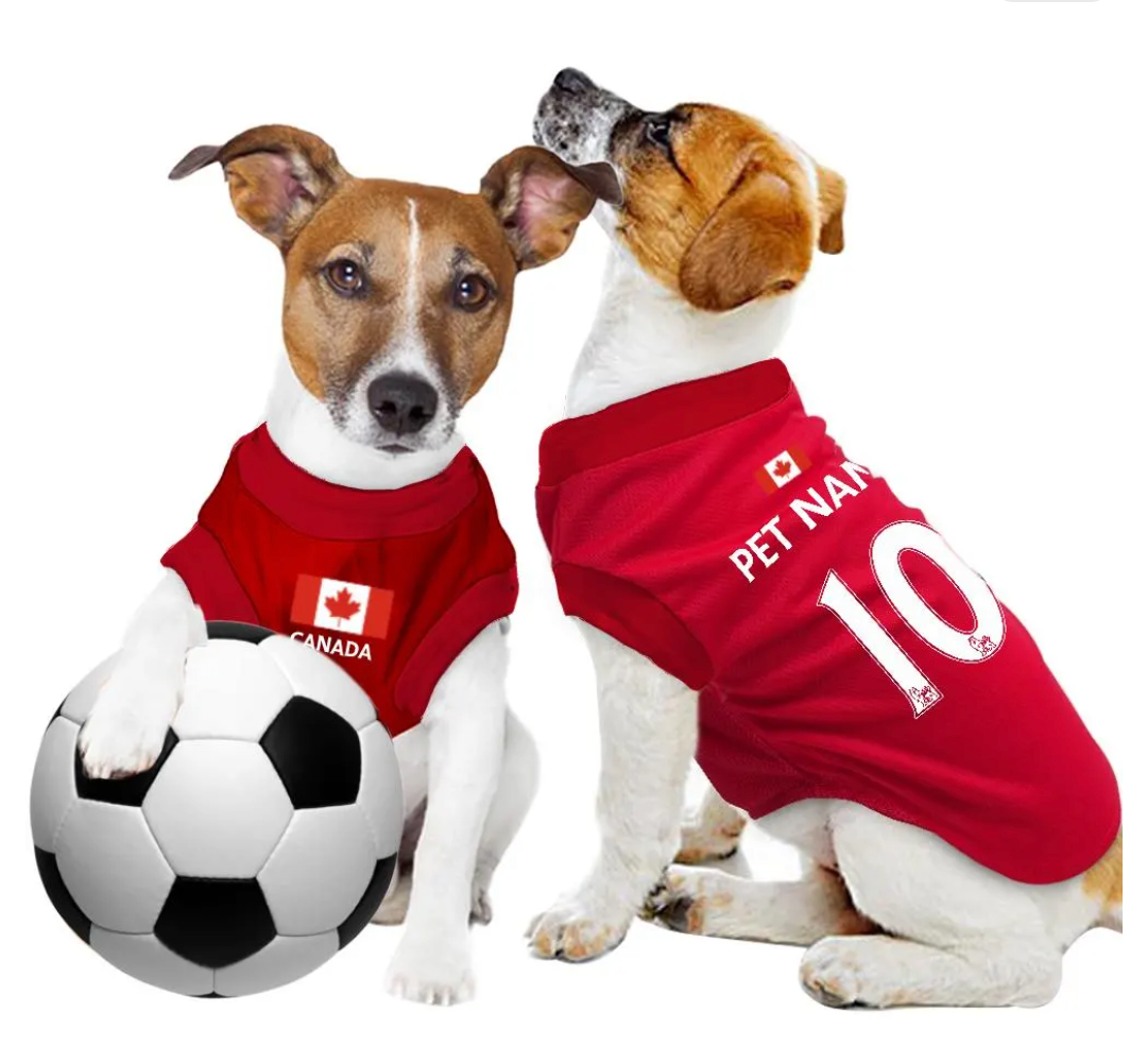 Canada Football Home Kit 25/26 - Personalised Football Tank Top for Dog and Cat Costume (with real FC logo option)