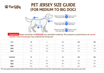 Arsenal FC 24/25 - Personalised Football Jersey Shirt for Dog and Cat Costume (with FC logo option)