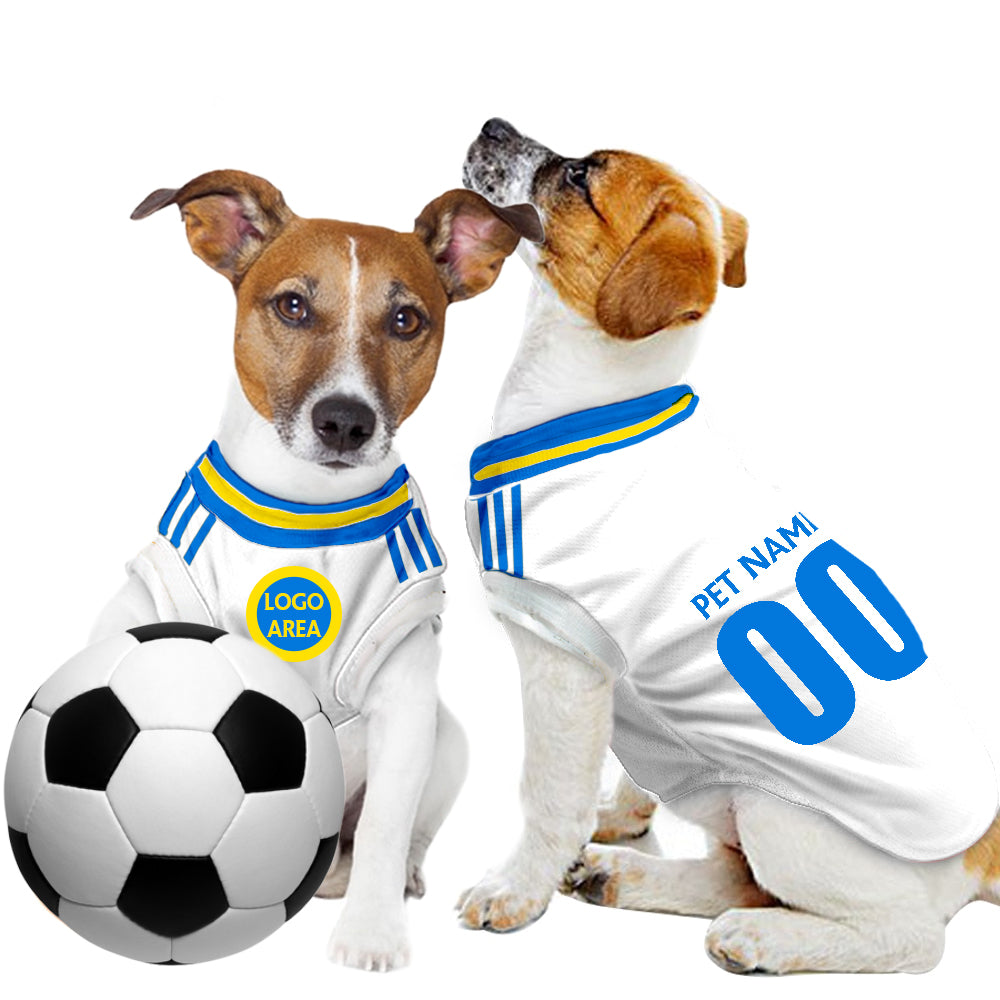 Leeds United FC 24/25 Personalised Pet Tank Top with original FC logo (Dog Football Costume and Cat Football Costume Gift) (Copy)