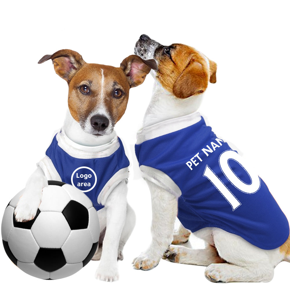 Chelsea Kit FC 24/25 - Personalised Football Tank Top for Dog and Cat Costume (with real FC logo option)