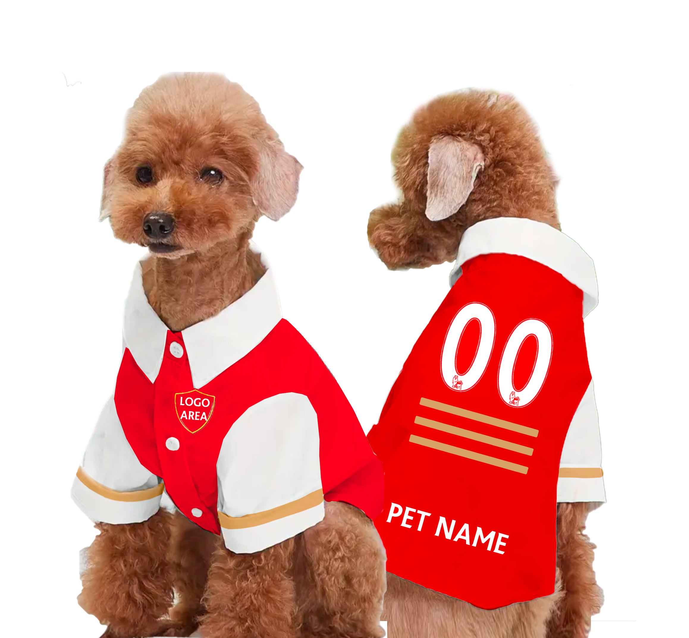 Arsenal FC 24 25 Personalised Football Jersey Shirt for Dog and Cat FurGifty