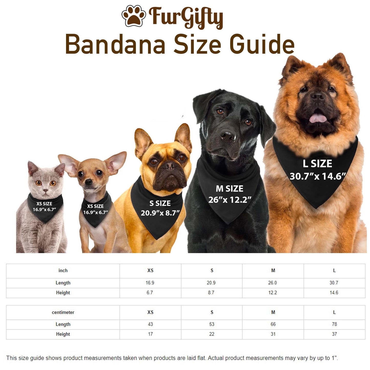 No Tricks Just Treats - Personalised Pet Bandana (Dog and Cat)
